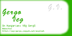gergo veg business card