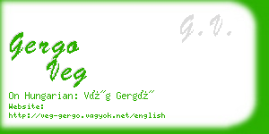 gergo veg business card